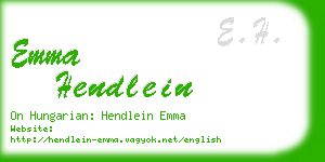 emma hendlein business card